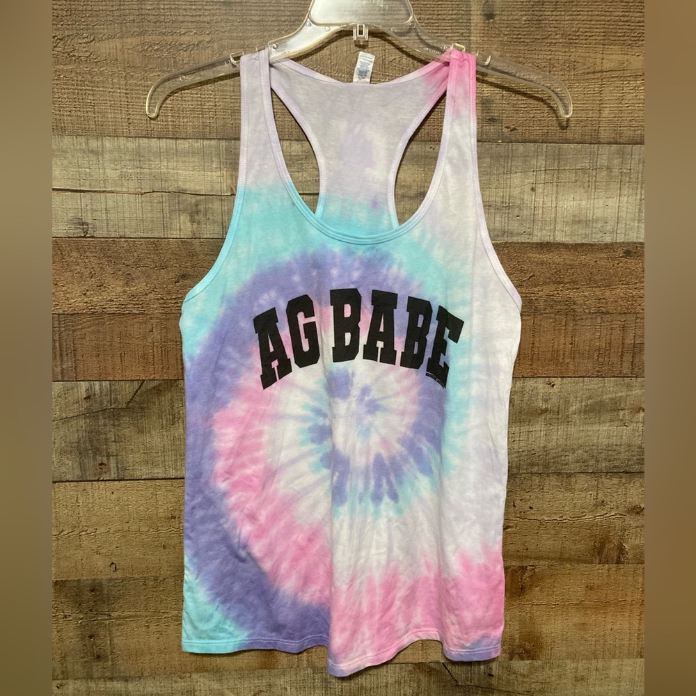 AG Babe Tie-Dye Tank Top, Women in Agriculture, Size XXL, Fits like L/XL